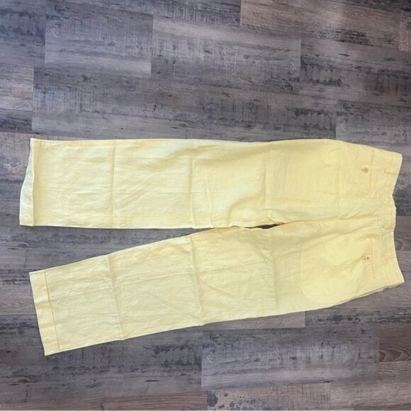 Brioni Cannes Yellow‎ Linen Pants | 100% Linen | Made in Italy | Size 36 - Picture 2 of 13